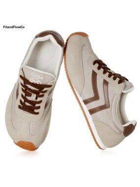 Wide Width Leather Lace-Up Fashion Sneakers Casual Walking Shoes